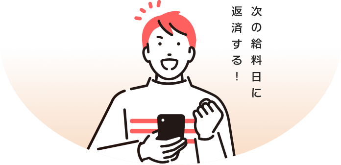次の給料日に返済する！